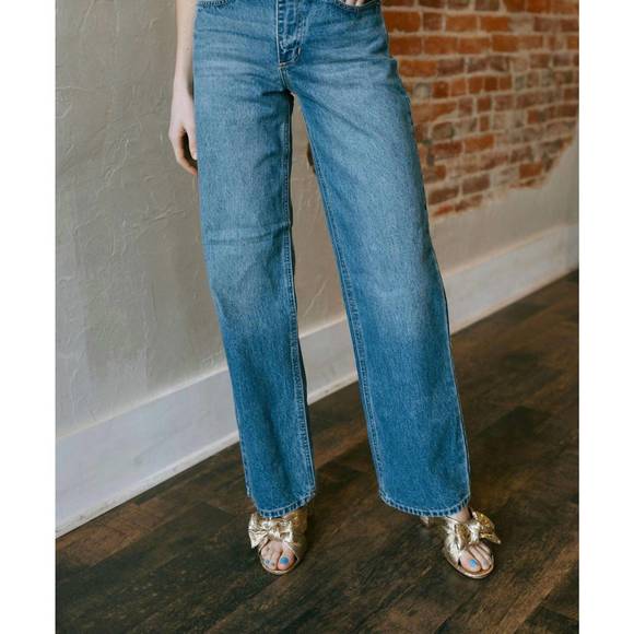 JUST BLACK DENIM Denim - Just Black Women's Straight Leg Jeans - Denim Blue
